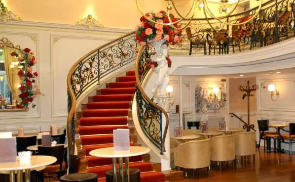 Lobby of Felix Cafe with staircase