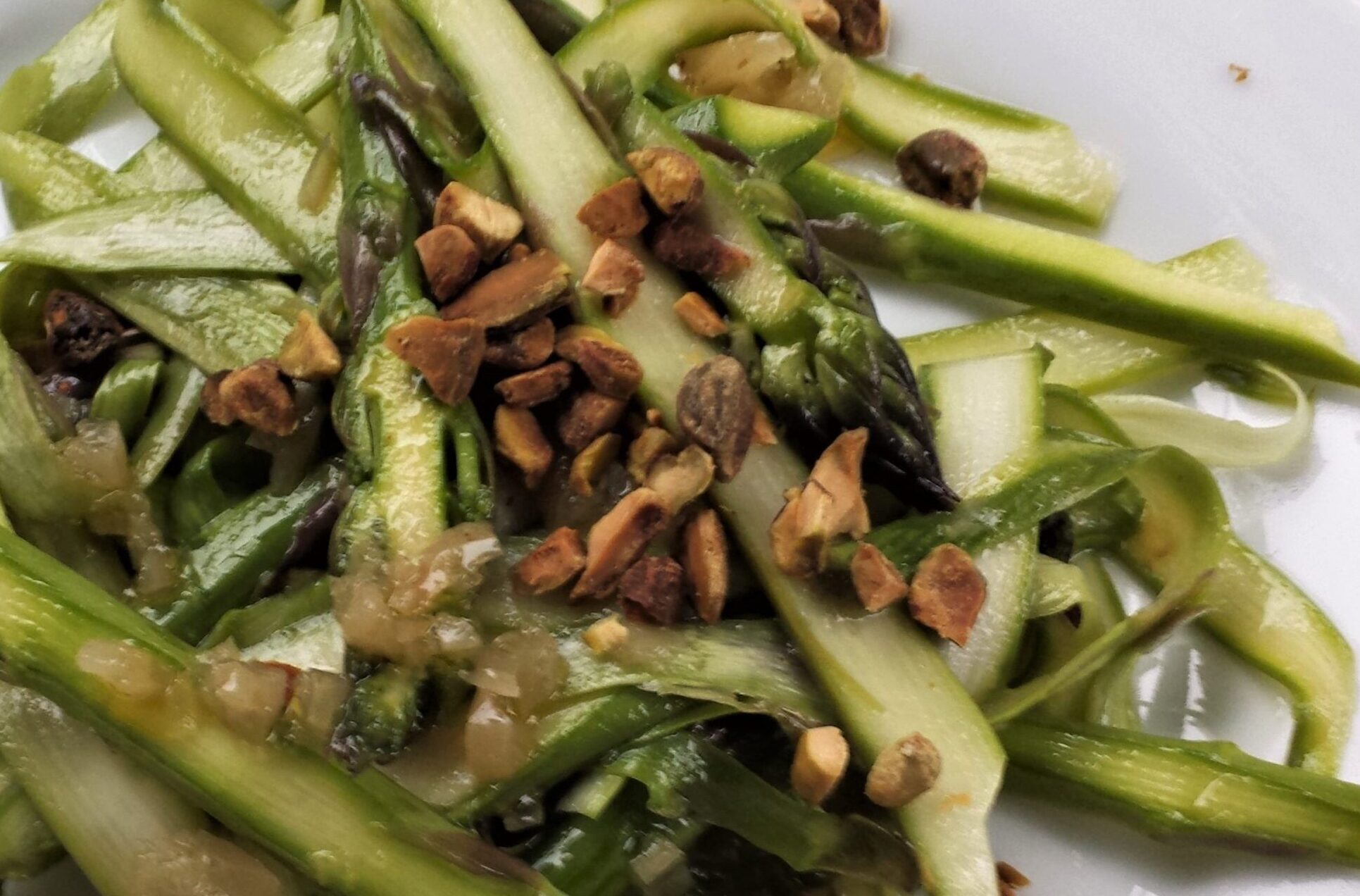 Shaved asparagus salad for spring