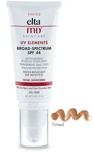 Elta MD tinted SPF 44 is an anti-aging sunscreen