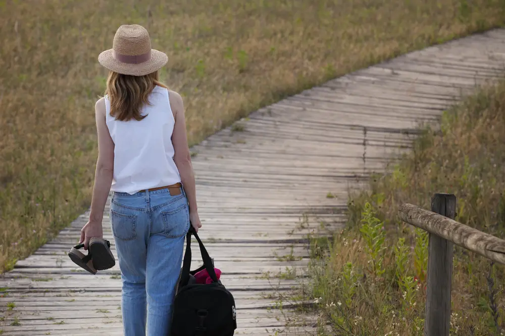 Woman at end of summer