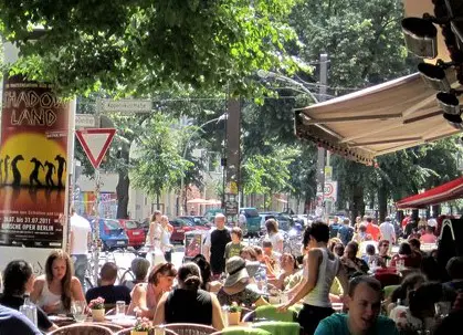 sidewalk cafe, berlin