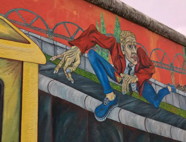 mural on east side gallery, berlin