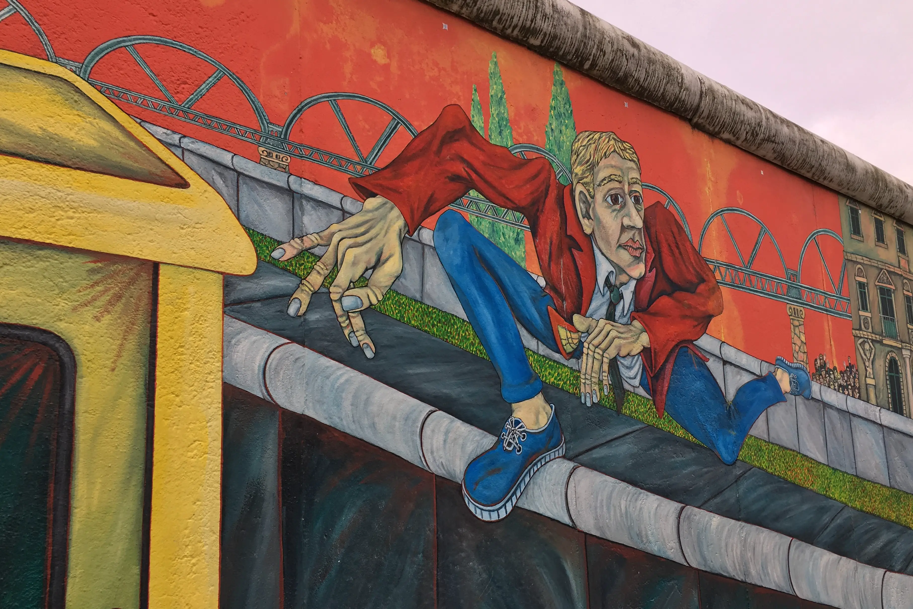 mural on east side gallery, berlin
