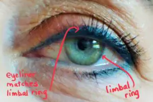 closeup of eye with eyeliner