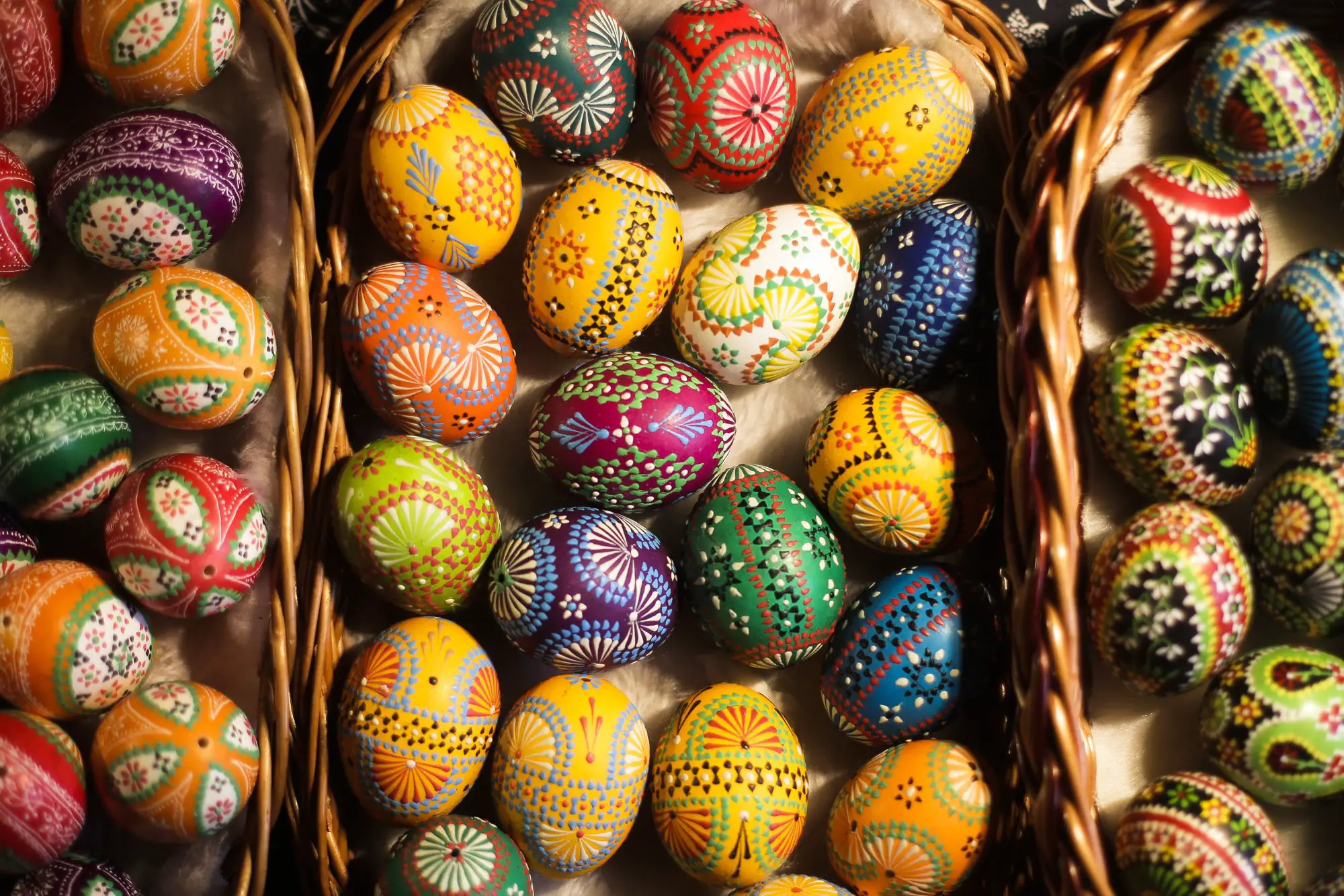 colorful german easter eggs