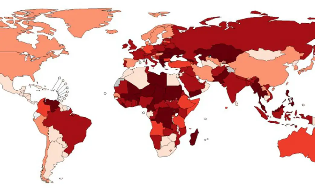 Карта распространения кори в россии