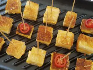 Mini grilled sheese sandwiches