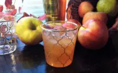 Apple cocktail with cider and Calvados