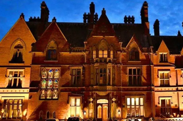 English country house in the evening