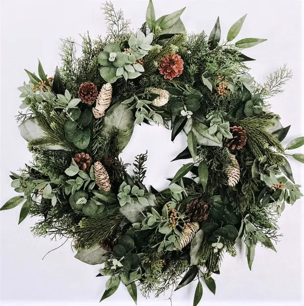 eucalyptus pinecone wreath