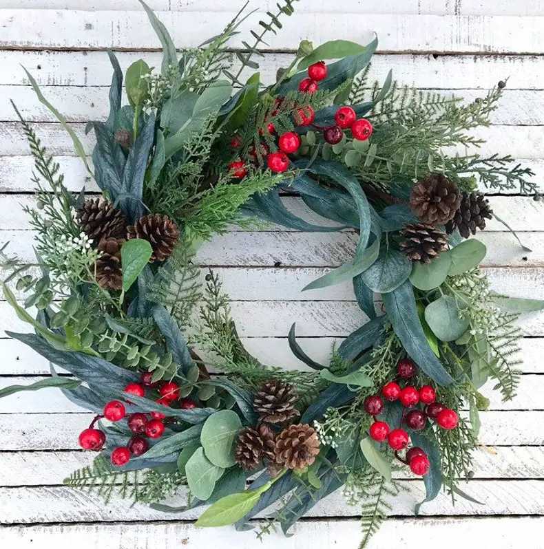 eucalyptus wreath with berries etsy