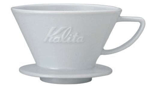 The Kalita Wave pour over coffee maker