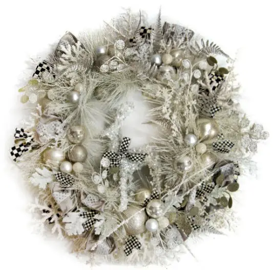 mackenzie childs snowfall wreath