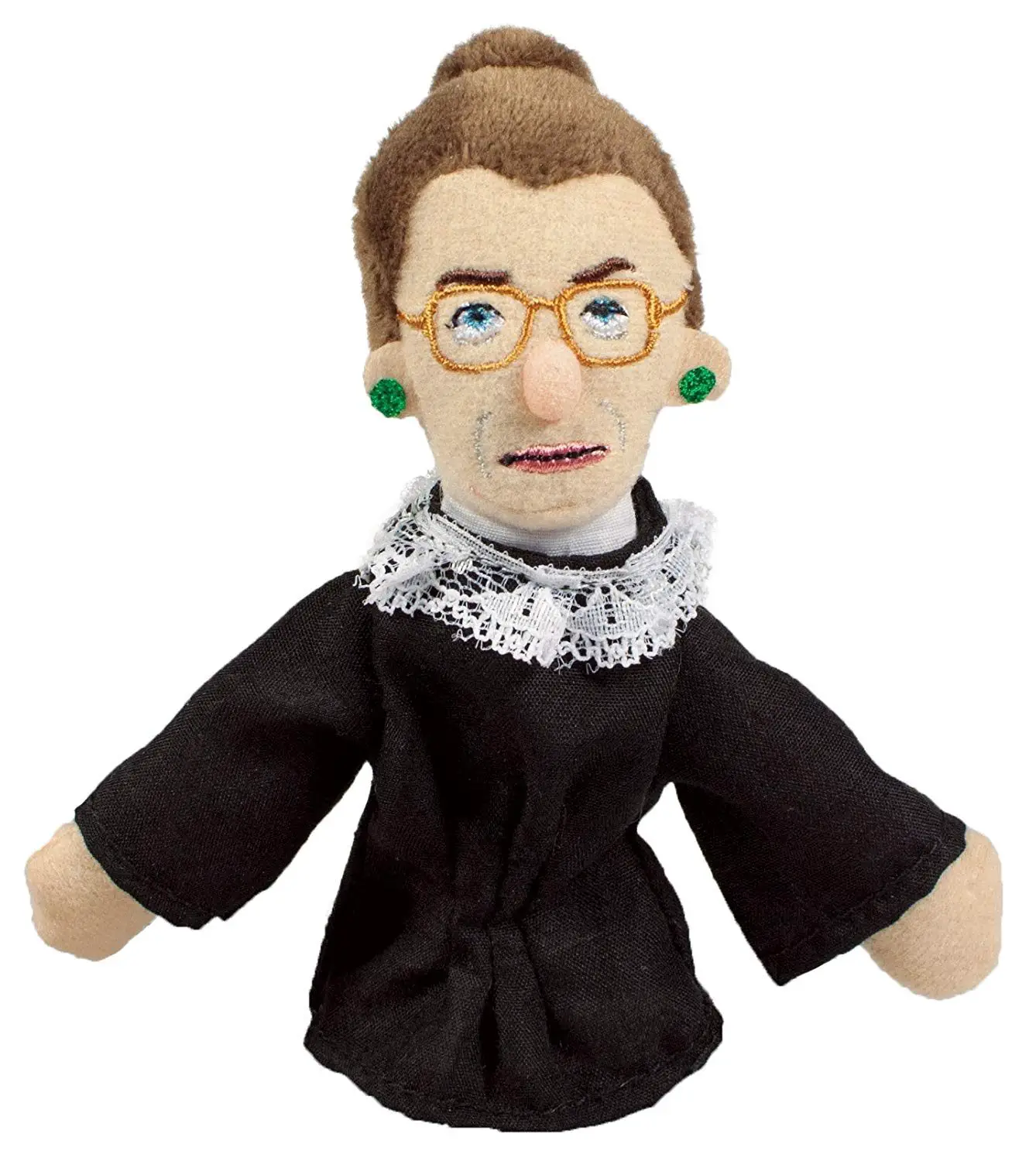 Ruth Bader Ginsberg finger puppet and frig magnet