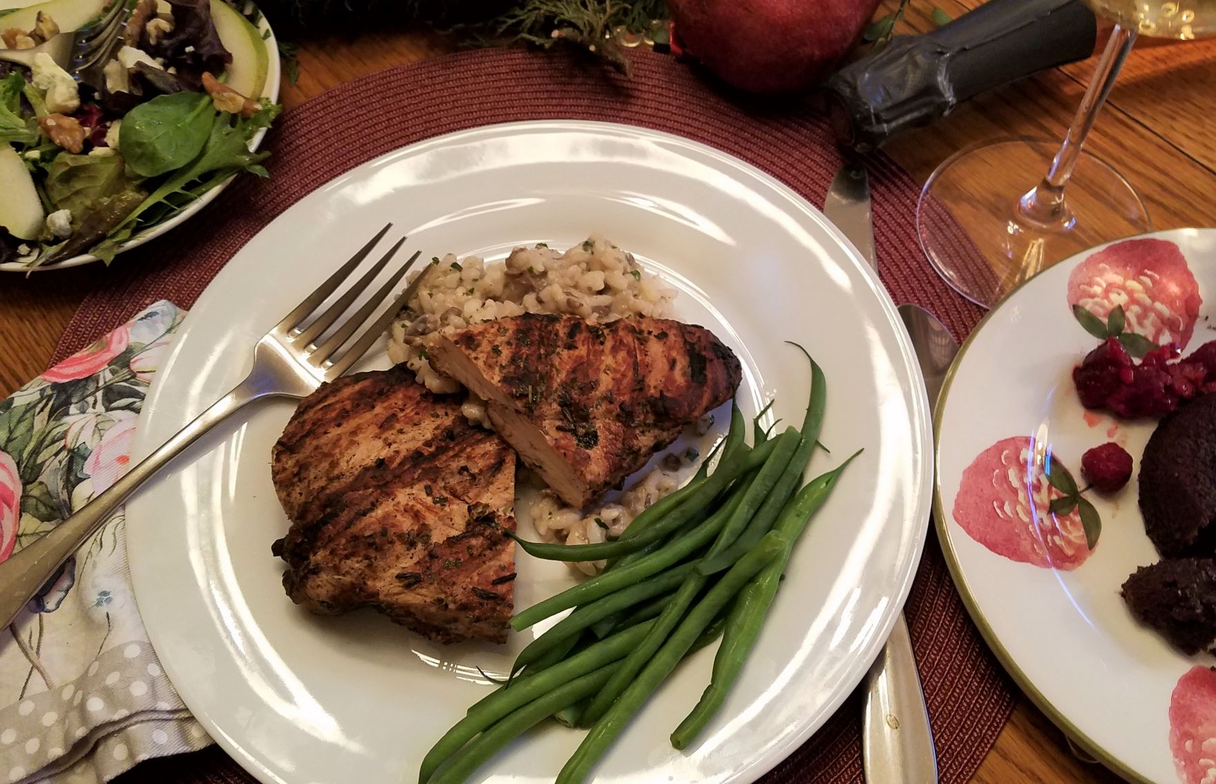 Grilled chicken dinner from Trader Joe's