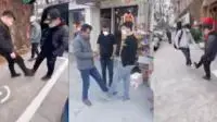 Video of men in Wuhan tapping toes instead of handshake