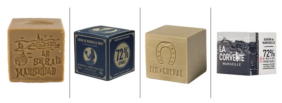 Four traditional Marseille soaps