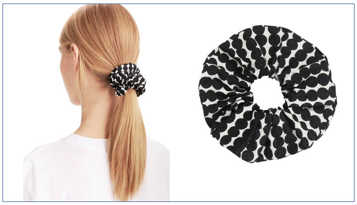 black and white scrunchie