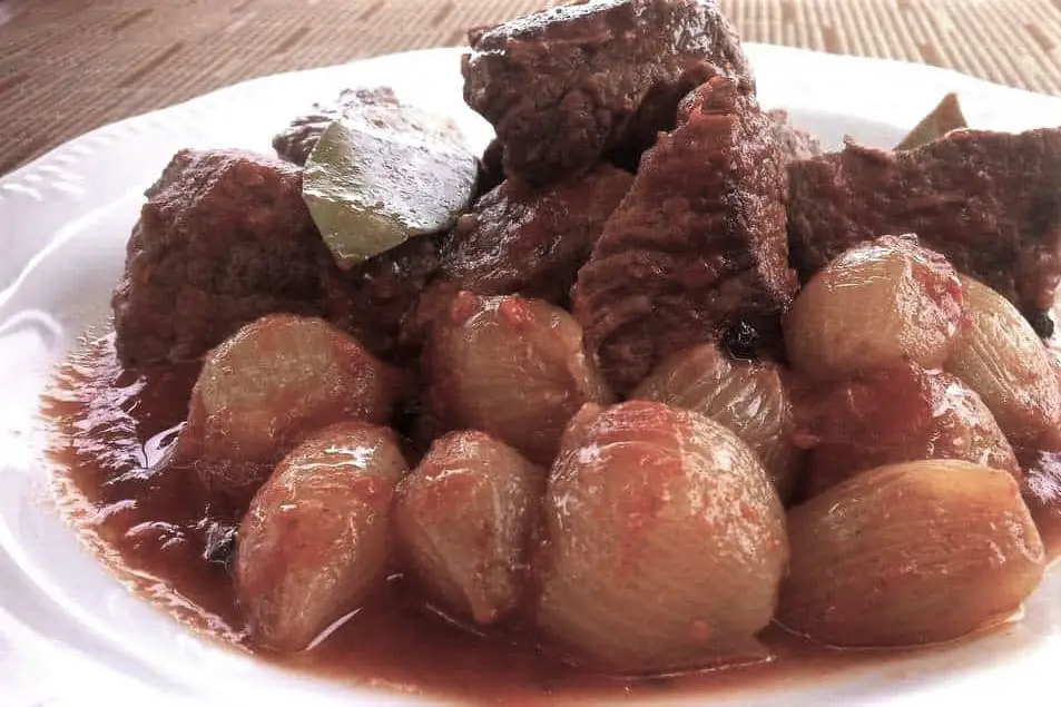 Stifado Greek beef stew