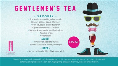 Morrison's Gentlemen's Tea memu