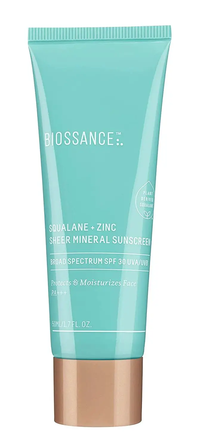 Biossance Squalane + Zinc sheer mineral sunscreen