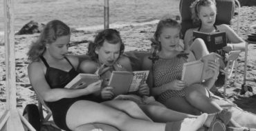 Teens reading forbidden books
