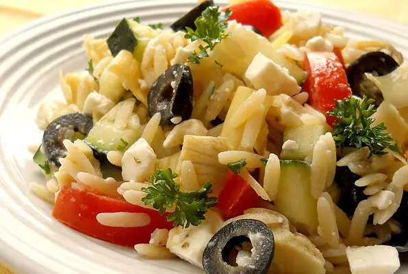 Greek orzo salad