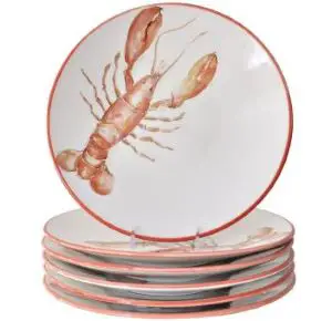 Lobster pattern nautical tableware