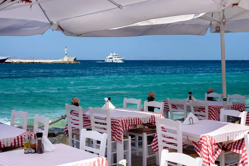 Seaside taverna in Greece