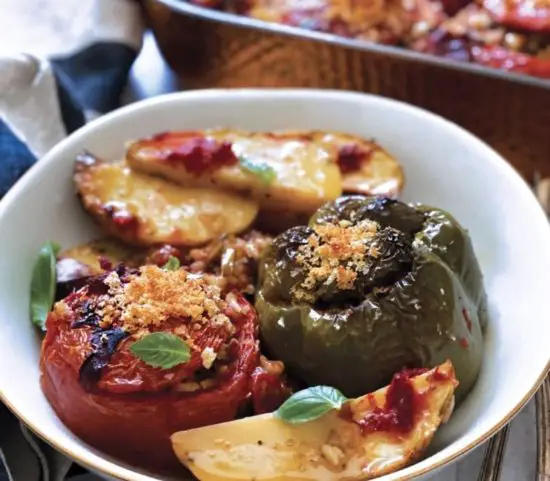 Gemista Greek stuffed vegetables