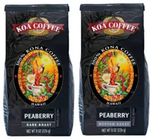 Koa Peaberry Kona coffee