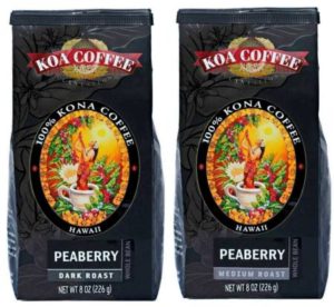 Koa Peaberry Kona coffee