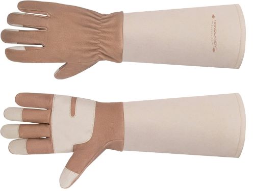 Rose pruning gloves in beige