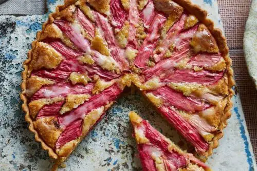 Rhubarb frangipane tart from Sainsbury magazine