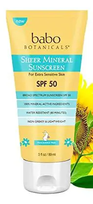 babo botanical sheer mineral sunscreen SPF 50