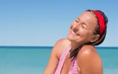 Woman over 50 in her best swimsuit