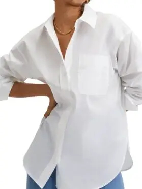 MANGO oversized white shirt