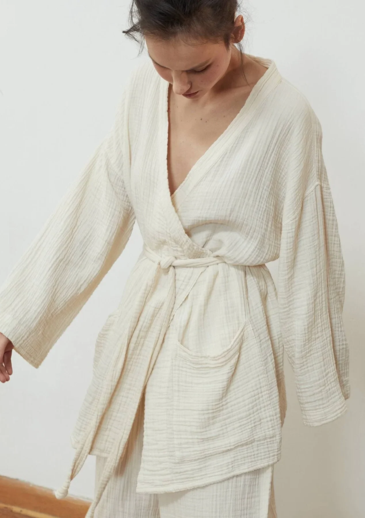 loose cardigan in Turkish linen