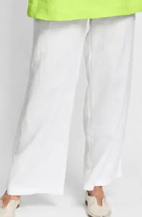 FLAX flowing white linen pants
