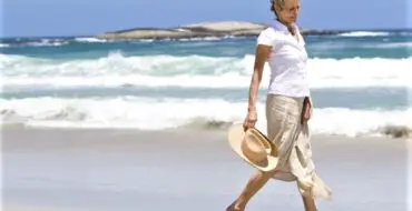 Woman over 60 wearing coastal grandma style