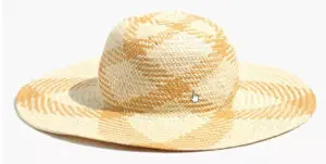Gingham straw hat coastal grandma style