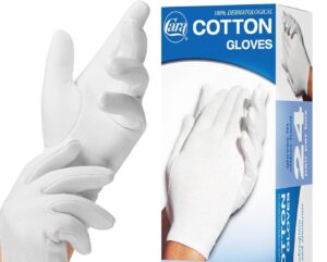 Cara white dermatological gloves