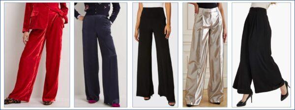 Flowy wide leg pants for special occasions