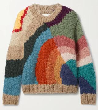 Multi-colored swirls sweater