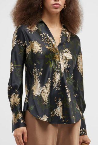 Vince black print top