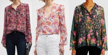 Blouses in spring floral prints
