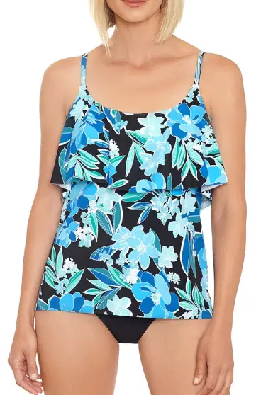 Miraclesuit Women's Scotch Floral Mirage Underwire Mesh Tankini Top - Macy's