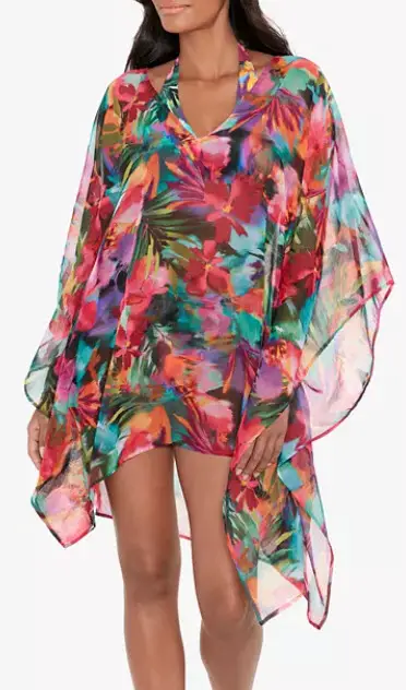 Ralph Lauren sheer floral tunic coverup