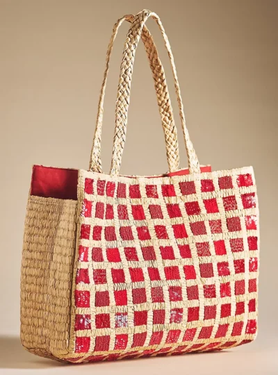 Mar Y Sol for EILEEN FISHER Raffia Shopper Tote