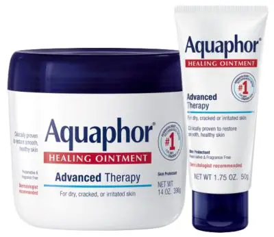 Aquaphor skin ointment in jar and tube
